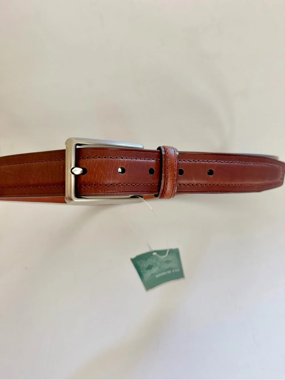 HAWKER Rye Mens Cedric Padded Leather Belt Brown - size 38 NWT